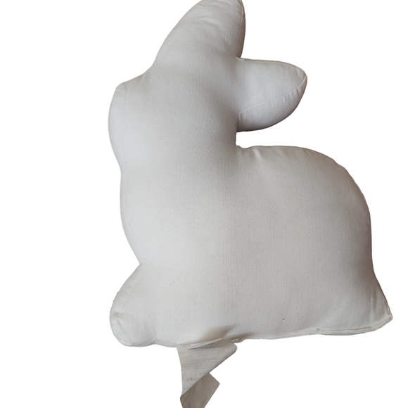 Rachael Ashwell Bunny Rabbit Embroidered Accent Throw Pillow 14 x 18 New - Picture 2 of 4